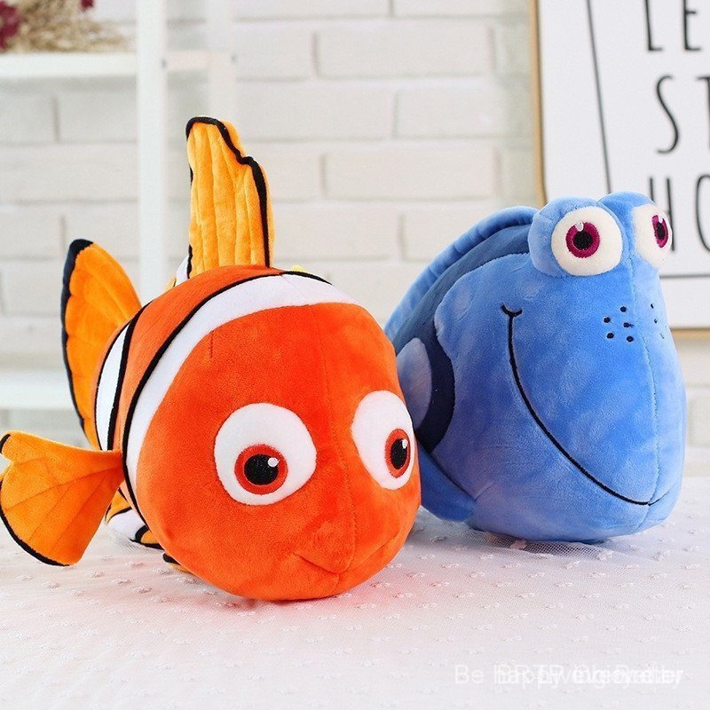 Brinquedo de Pelúcia de Peixe Anime de 25cm, Feito de Algodão PP, Personagem Dory do Filme, Boneco Fofo e Adorável para