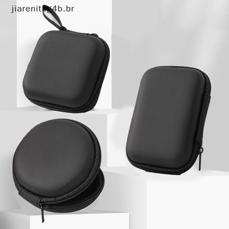 JIARN Portátil Mini 3C Casca Dura Gadgets Digitais Saco De Armazenamento Couro Artificial Fone De Ouvido Carregador Caso