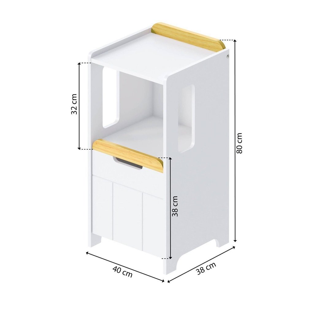 Estante Nicho com Porta Petit Casatema MadeiraOriginals Branco/Mel