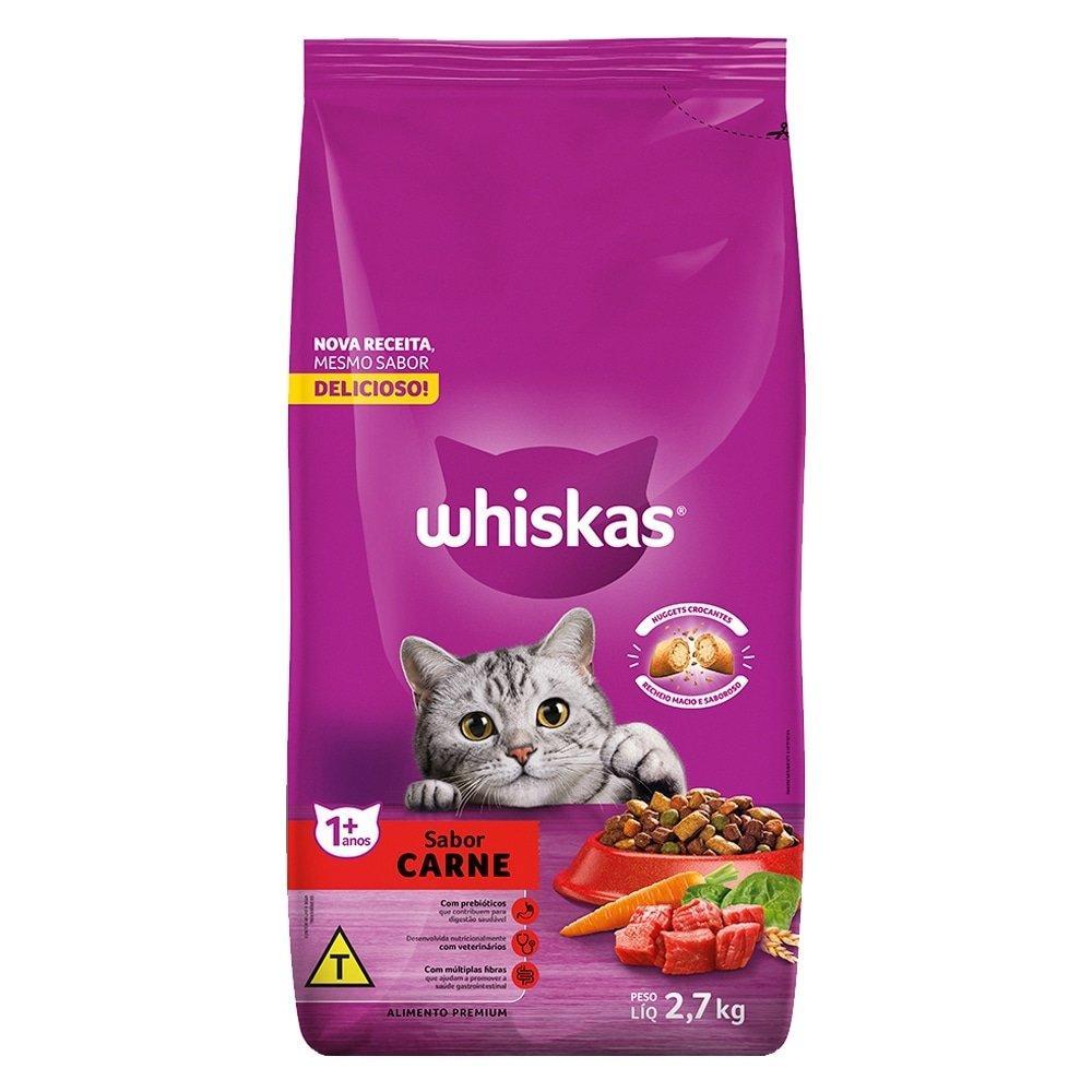 Ração Whiskas Premium Adulto Carne 2,7kg
