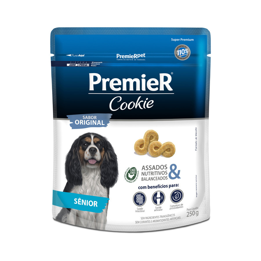 Biscoito Premier Cookie Cães Sênior Sabor Original 250g