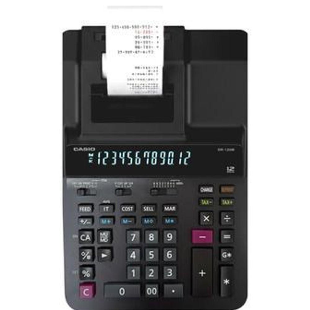 Calculadora de Mesa Casio DR-120R com Bobina Preta
