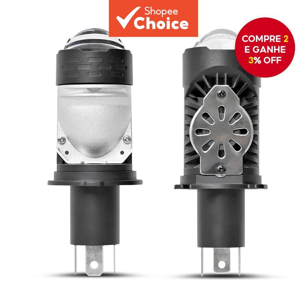 2026 Atualização H4 LED Farol Da Motocicleta 10000LM Turbo Ventilador Mini Lente Do Projetor Ajuste Universal