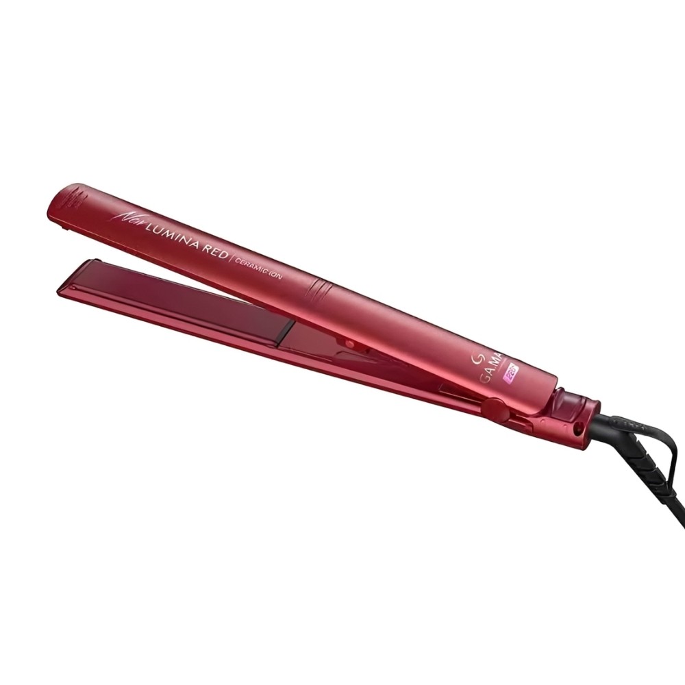Prancha de Cabelo Chapinha GA.MA Italy Elegance New Lumina Red Ceramic Ion 220°C Bivolt