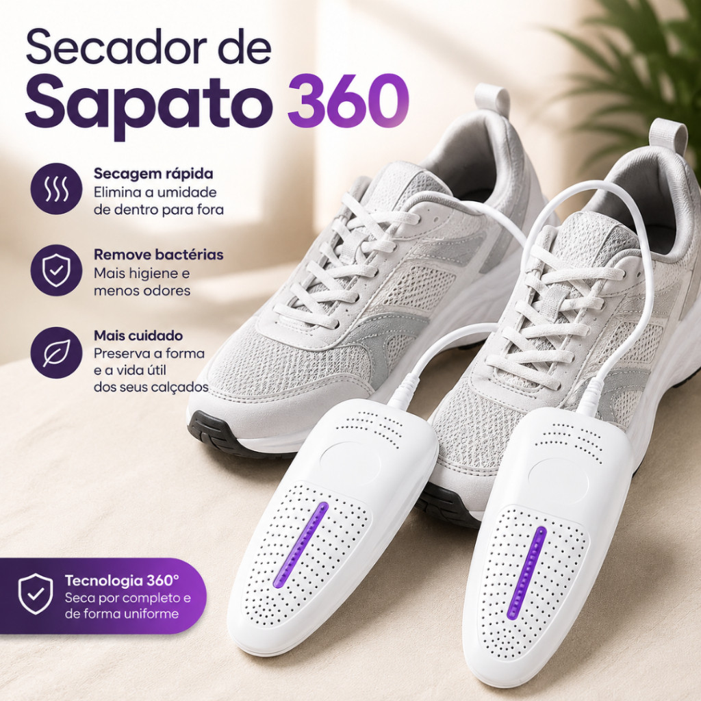 Secador De Sapatos Bivolt Elétrico Portátil Para Tênis Botas E Calçados
