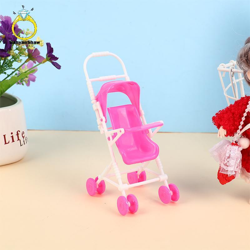 [BANY] 1 Peça Decorações De Cena De Casa De Boneca 12cm Berço De Bebê Acessórios Carrinho De Simulação Bom