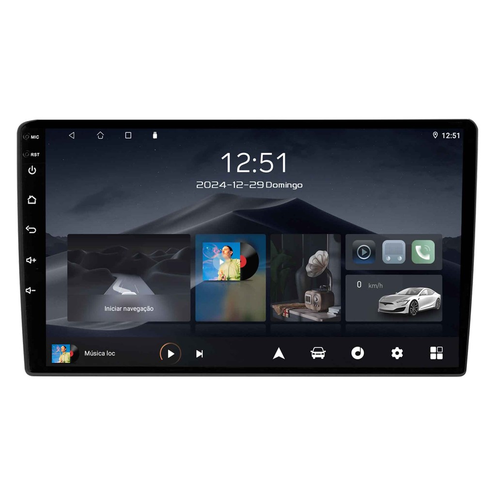 Multimídia Pad Adak Iplay G2 2ram 64gb Tela Carplay Android Gps Bluetooth Qled 9p Preto em Oferta na Shopee