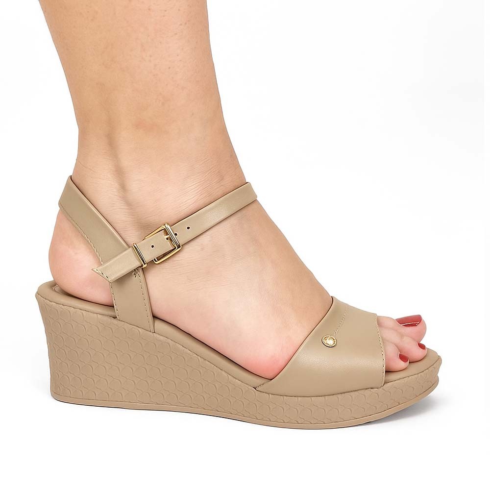 SANDÁLIA ANABELA COMFORTFLEX MOCCA