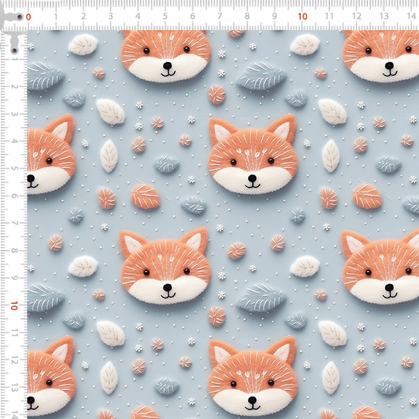 Tecido Tricoline Digital 3D Doguinho Simpático Artesanato Patchwork Ateliê Pano Costura DIY