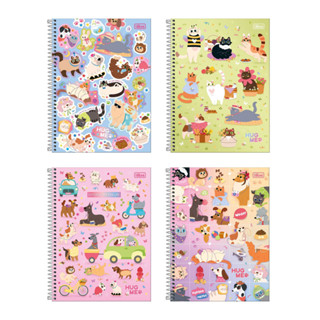 Caderno espiral capa dura universitário 1x1 80 folhas Hug Me Tilibra em Oferta na Shopee