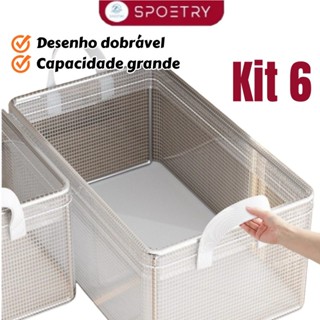 Caixas Organizador De Guarda Roupa Dobrável  De Armazenamento Dobrável Para Roupas E Calças Grande Dura Qualidade em Oferta na Shopee