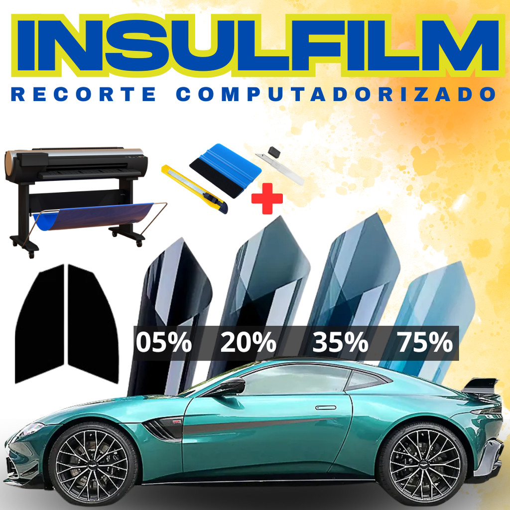 Película Automotiva Nano Cerâmica Window Film Térmica Veiculos Nacionais e Importados