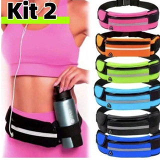 Kit 2 Bolsa Pochete Corrida Celular  Esportiva Sem Volume Compacta Leve Impermeável Porta Celular Porta Garrafa Academia em Oferta na Shopee