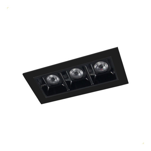 Spot Embutir Led 6w Alumínio Pontual 3 Pontos 3000k Branco quente Minimalista