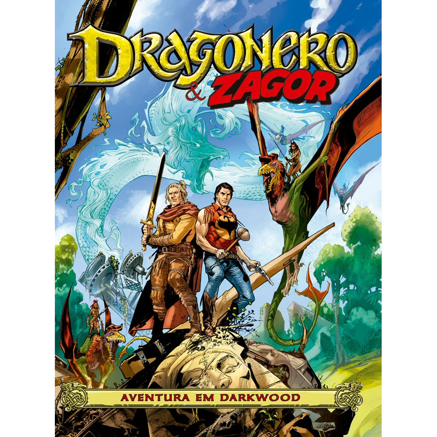 Capa do livro Comic - Dragonero e Zagor - Novo/Lacrado - Editora Mythos Editora -