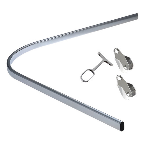 Cabideiro Curvo Oval 2m Tamanho Total Suporte Lateral Centra