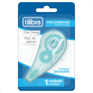 Corretivo Em Fita Tilibra - Fita Corretiva AZUL VERDE ou ROSA 5mm x 6m em Oferta na Shopee