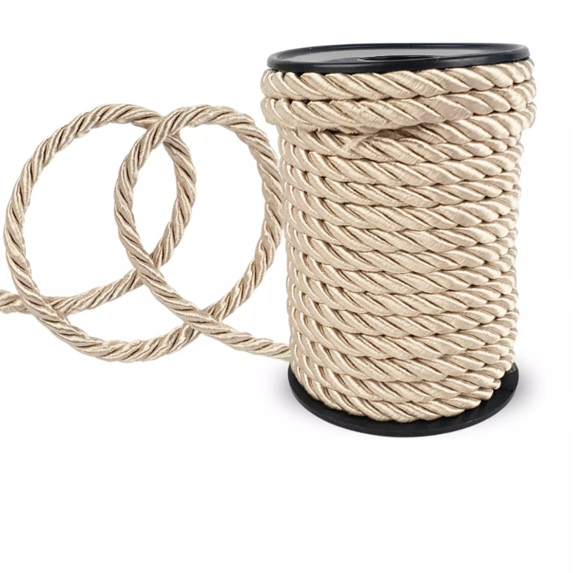 Cordao Sao Francisco - 08mm - Rolo C/10 Metros Cor:BEGE-297