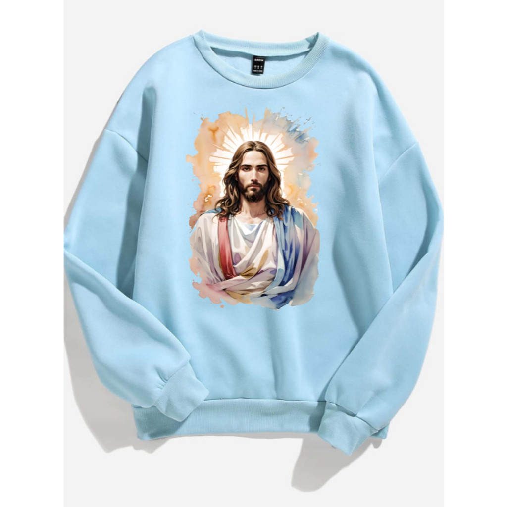 Blusa de frio moletom Jesus Cristo P ao GG Religião Coloridos Moletom de Frio Casaco Feminino Masculino Flanelado
