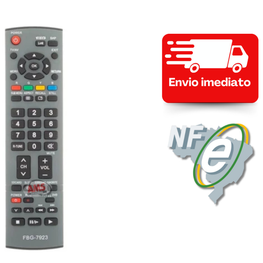 Controle Remoto Psra Tv Plasma Panasonic Viera Th-42pv70lb