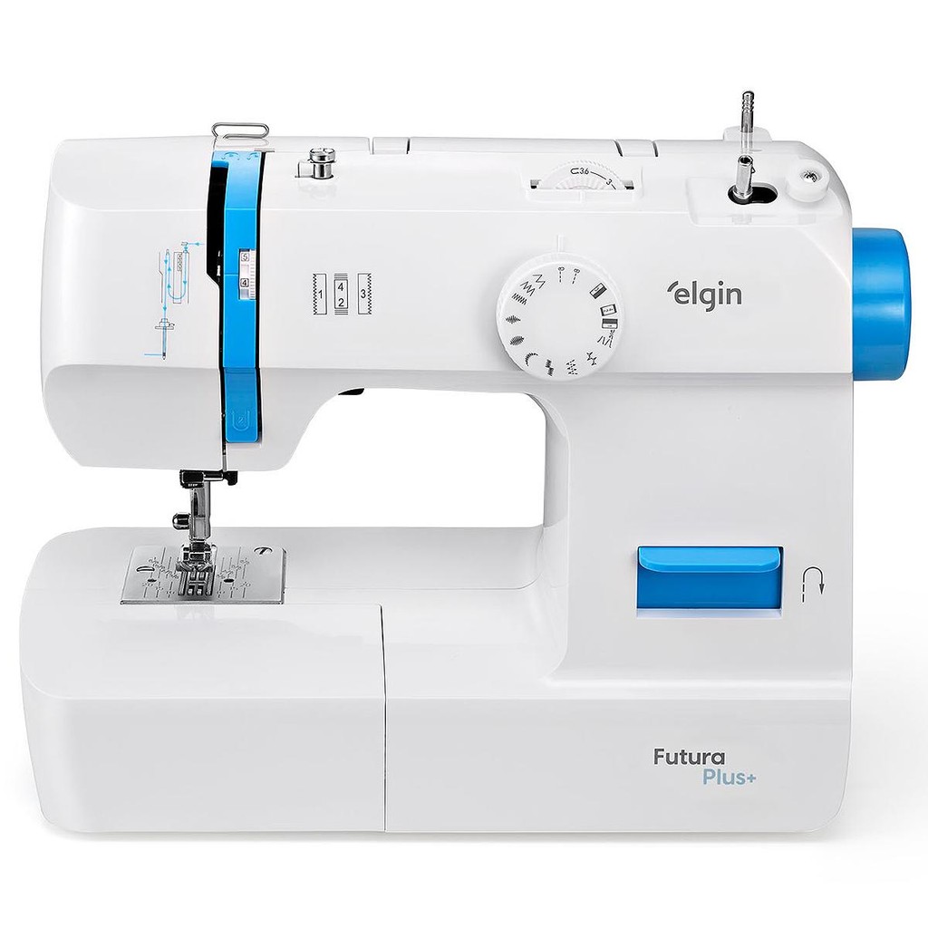 Máquina de Costura Elgin Futura Plus JX-2052 12 Pontos 127V em Oferta na Shopee