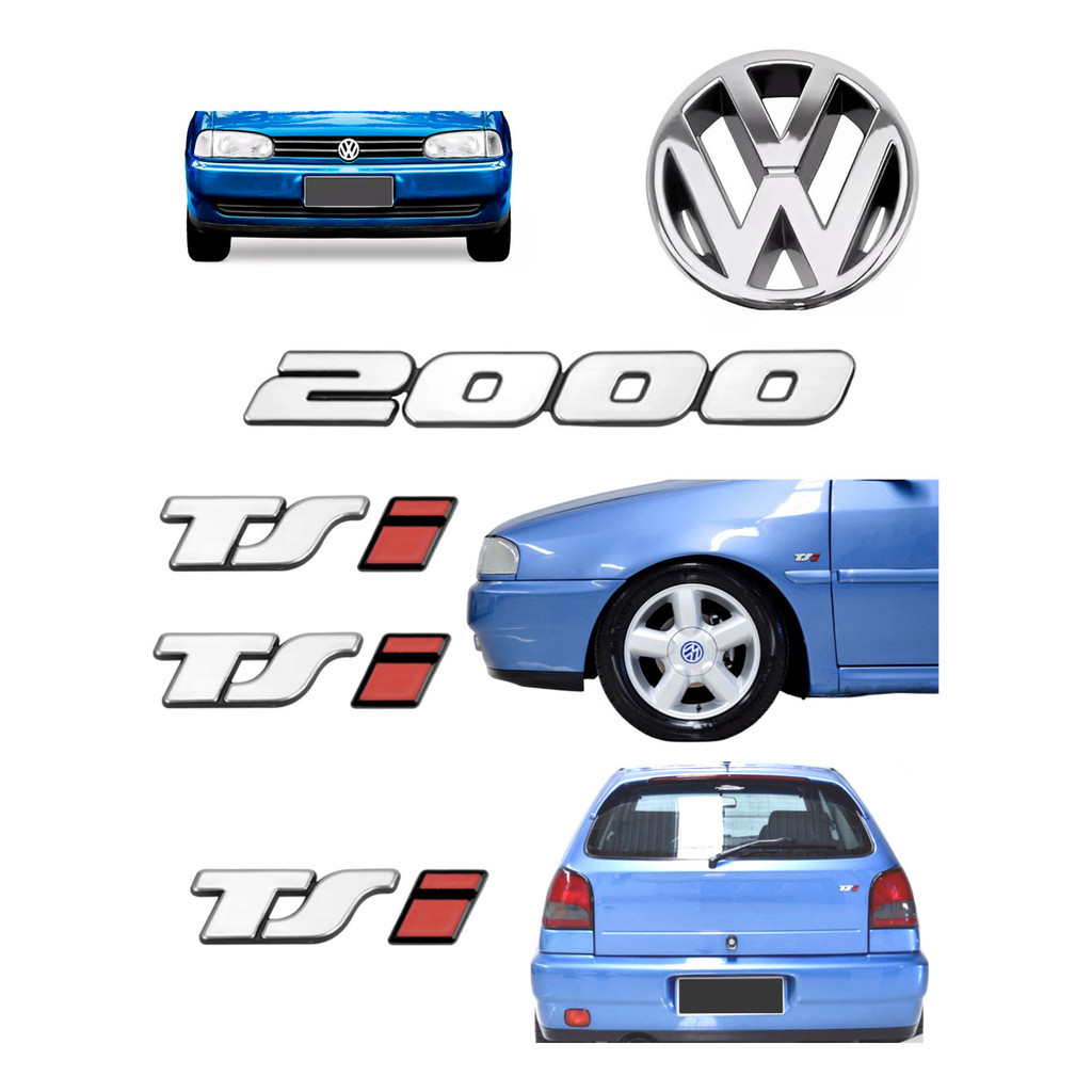 Emblemas Tsi 2000 + Laterais Tsi + Vw Grade - Gol Bola G2