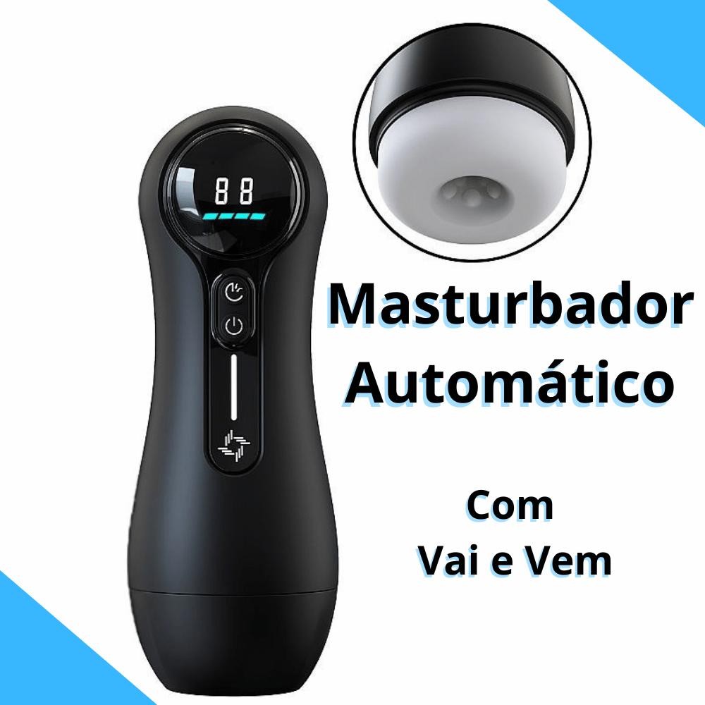 Masturbador Masculino Automático Vai e Vem Com Funções de Vibração e Sucção Painel Digital USB em Oferta na Shopee