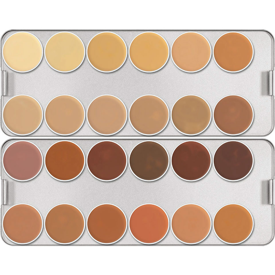 DERMACOLOR PALETA  COM 24 CORES MODELO K - KRYOLAN