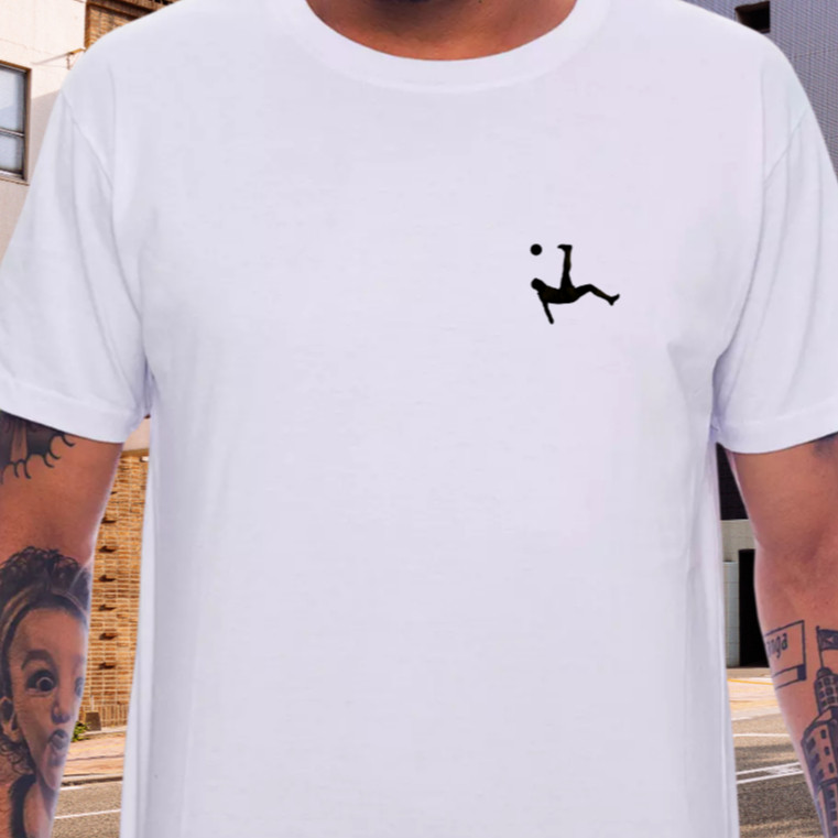 Camiseta Estampada Unissex – Algodão Premium - Estampas Diversas - Bicicleta Pelé
