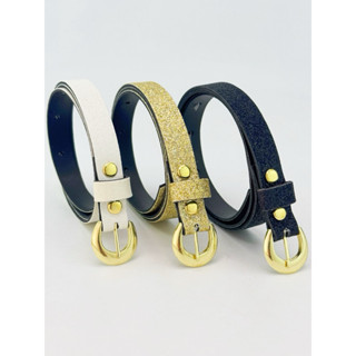 Kit 3 pçs cinto infantil colorido fofo tamanho 87cm glitter em Oferta na Shopee