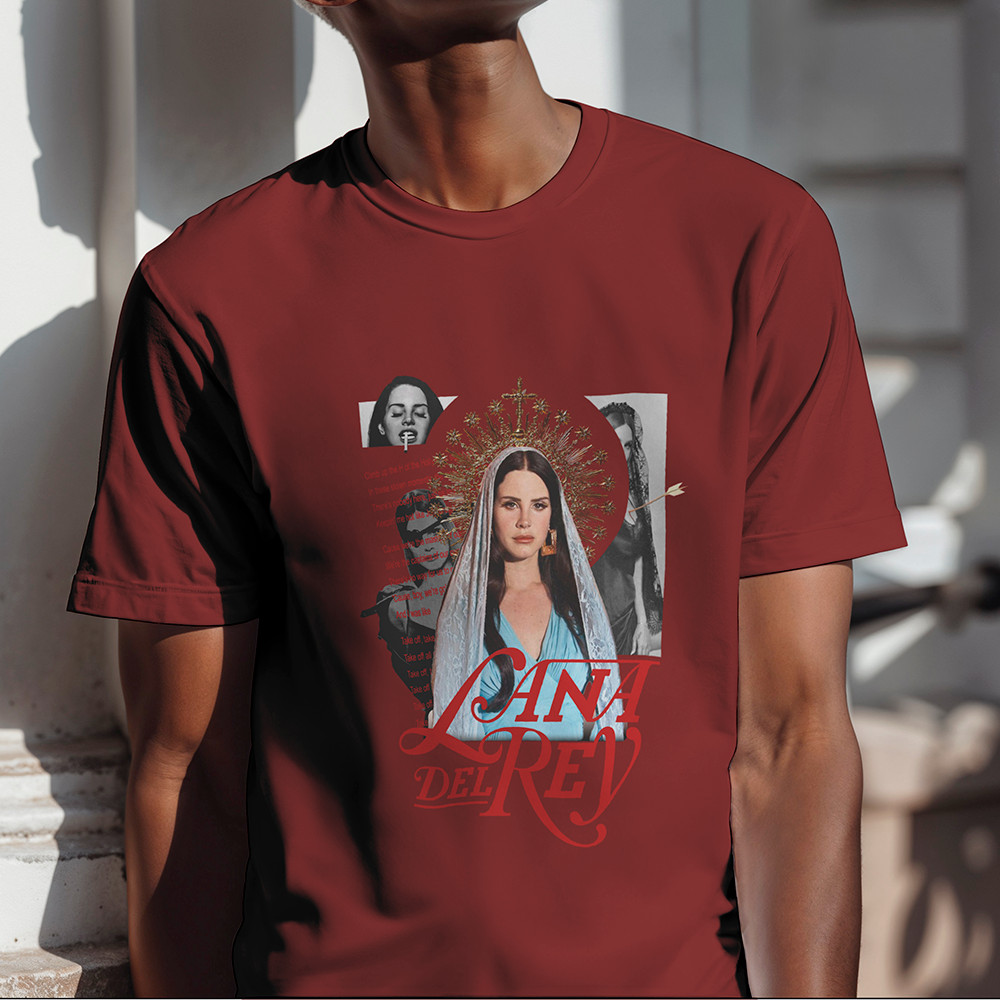 L4N4 REY D3L Camiseta Unissex Cantora IndiePop Pop Coreano 100% Algodão Fio 30.1 Estampa Confortável