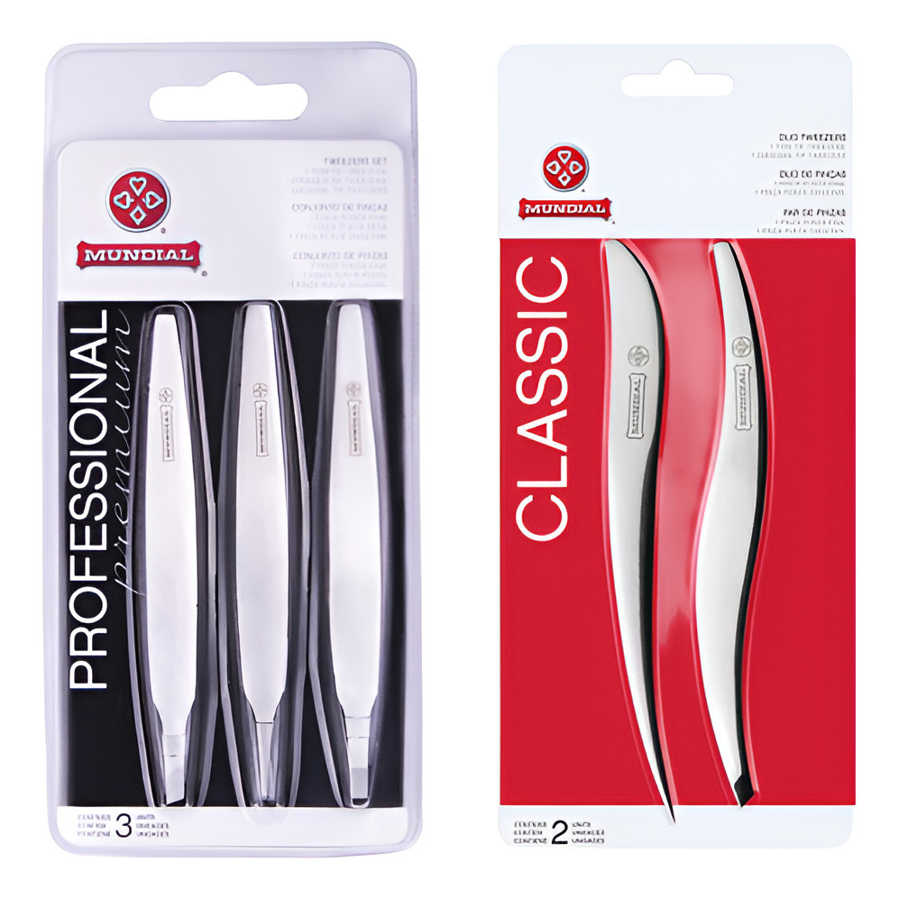 Kit Pinça Bc394 + Bc391 Mundial Designer Sobrancelha em Oferta na Shopee