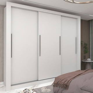 Guarda-roupas Casal 3 Portas 100% Mdf Milão Yescasa Branco em Oferta na Shopee