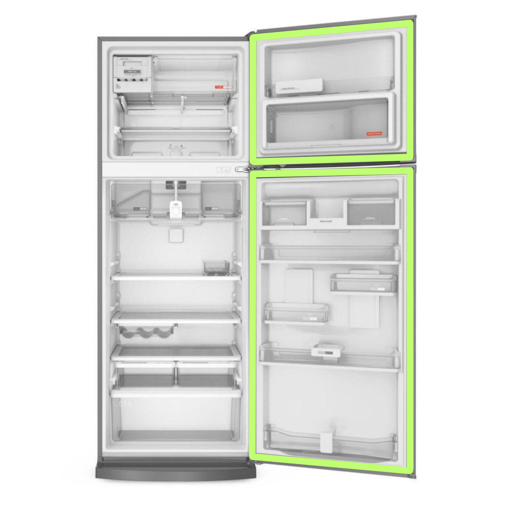 Kit 2 Borrachas Para Geladeira Brastemp Consul BRM40D BRM40EB BRM40ES 57x115 57x48