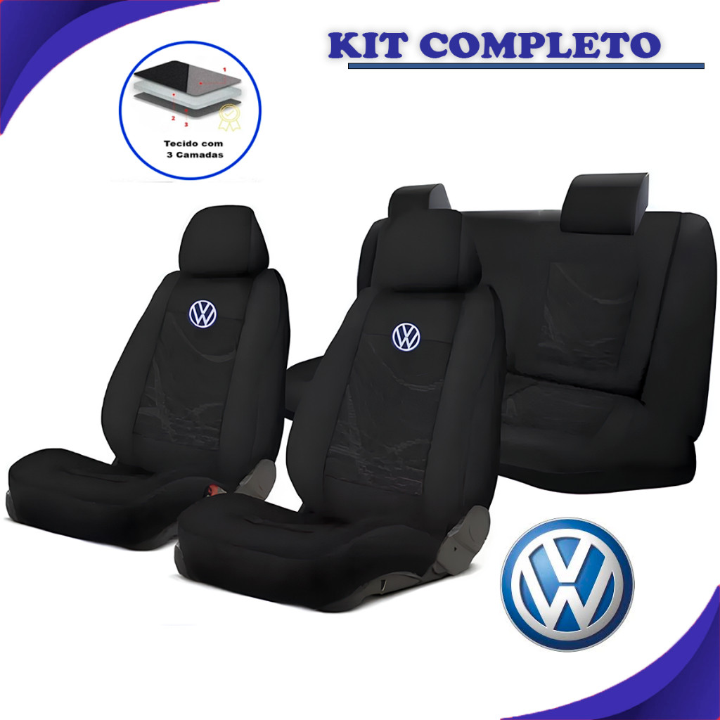 Capa Banco Automotivo Carro Tecido Grosso Volkswagen Gol Voyage Fox Saveiro