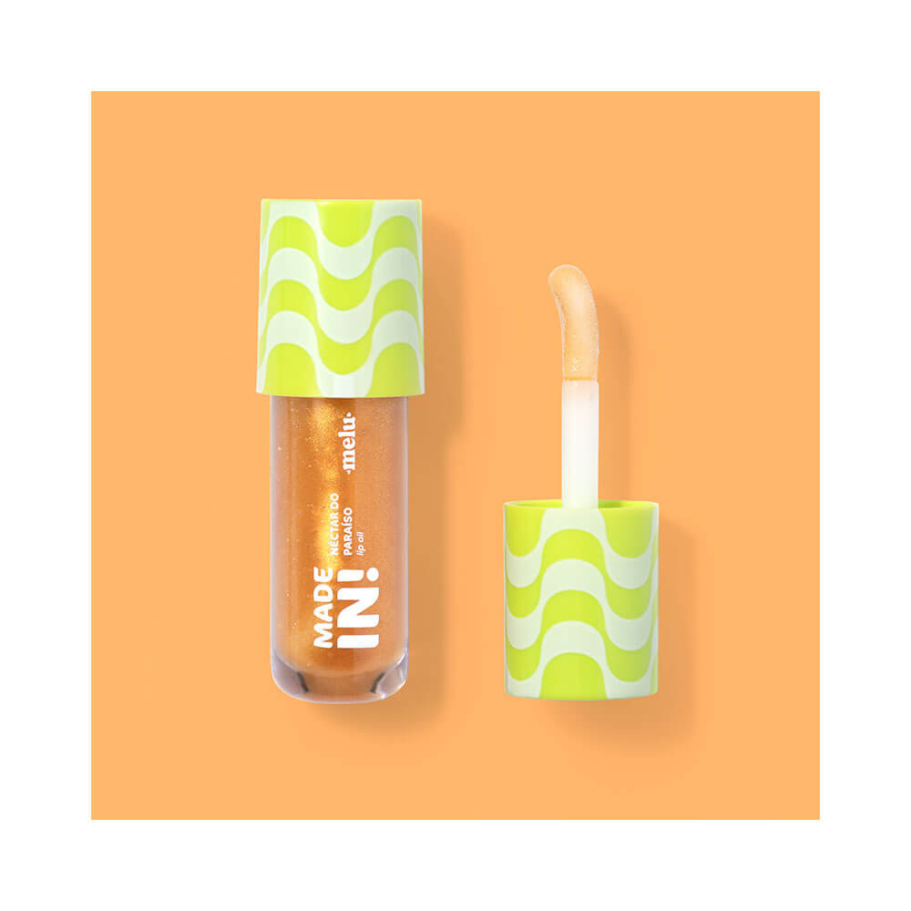 Detalhes do Lip Oil Melu Made In! Néctar do Paraíso