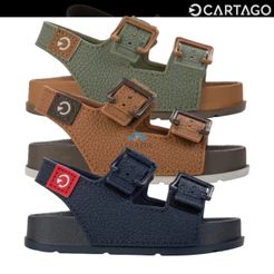 Sandália Masculina Cartago Infantil Milão II Slide Tiras Fivela Casual Conforto