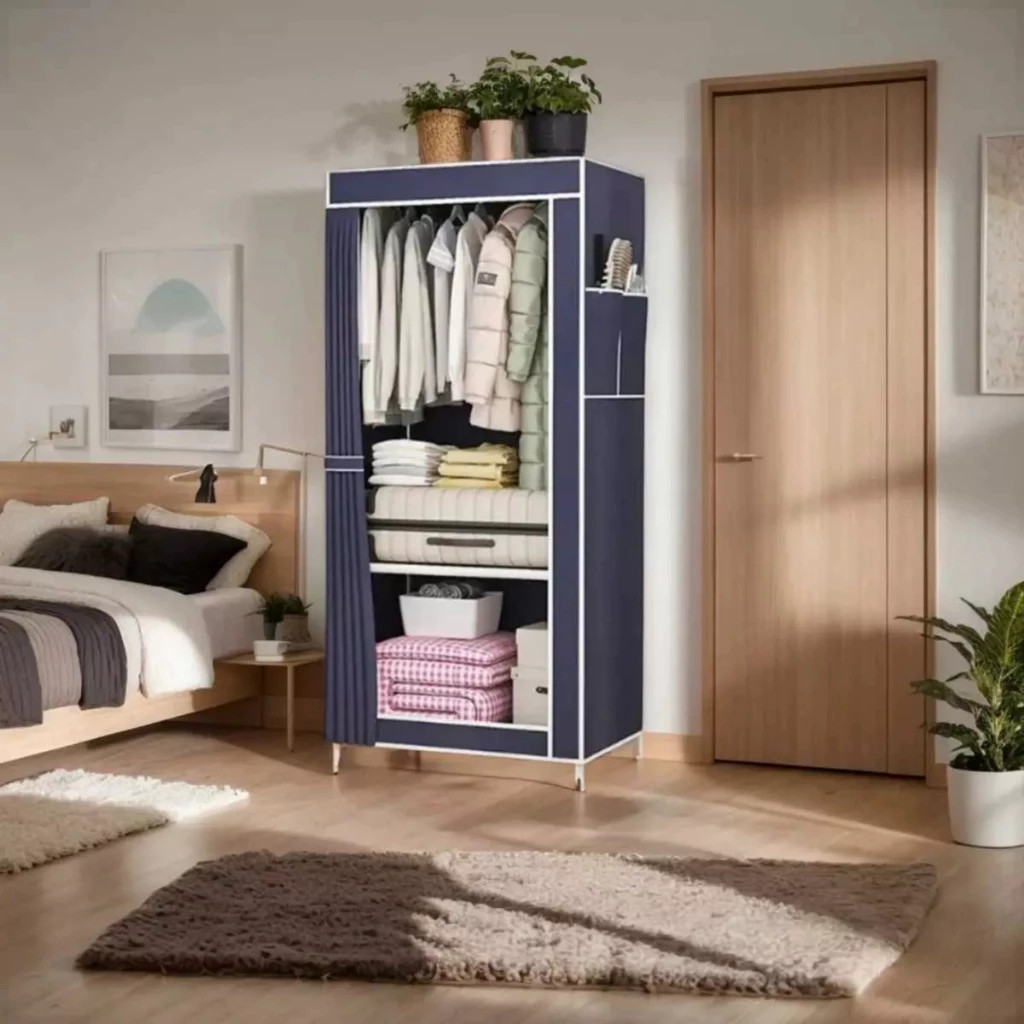 Mini Guarda-Roupa Organizador Roupas Sapateira Prateleira Rack Suporte Casaco Cobertor