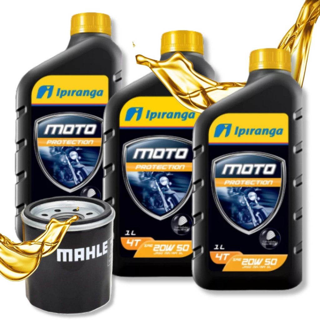 Kit Troca Óleo para Kawasaki Z300 / Ninja 300 20w50 Mineral 3 Litros e Filtro Metal Leve em Oferta na Shopee