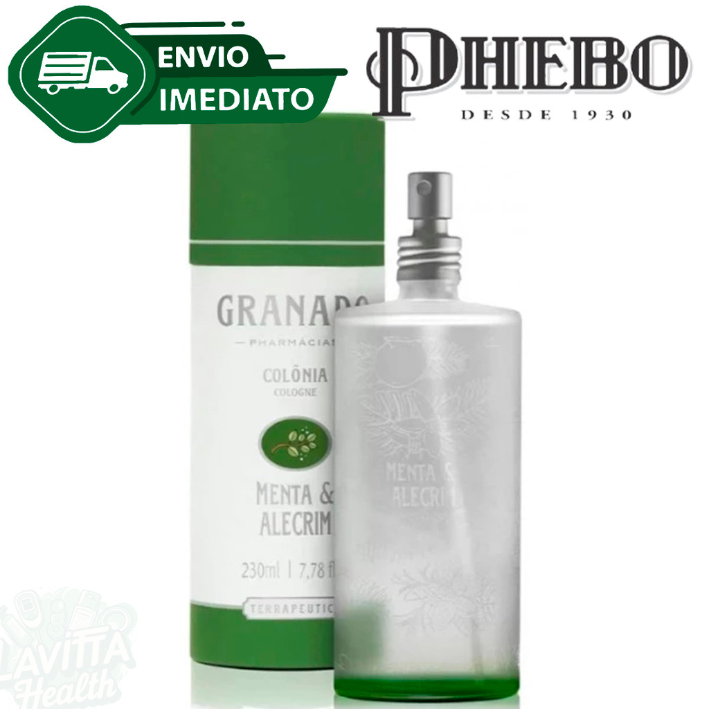 Colônias Phebo Menta & Alecrim Perfumes Corporais Terrapeutics Boa Fixação 230ml Envio Imediato em Oferta na Shopee