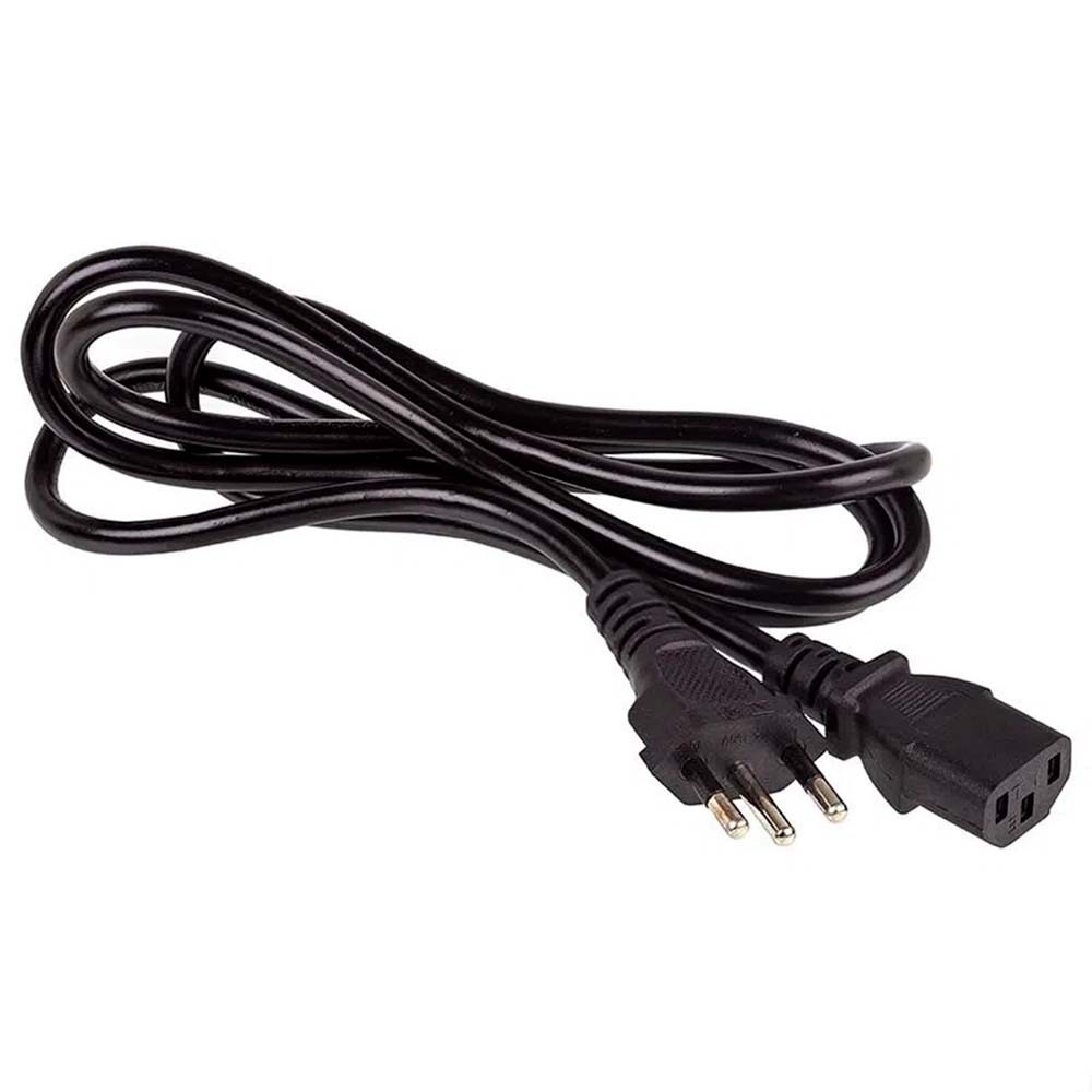 Kit Pacote com 10 Cabo De Força Pc Monitor Tripolar