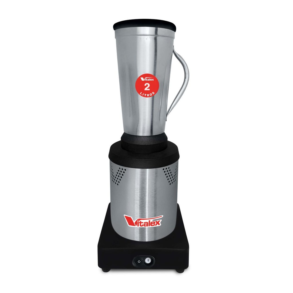 Liquidificador industrial Vitalex LQI-02 2 L inox e preto com jarra de aço inoxidável