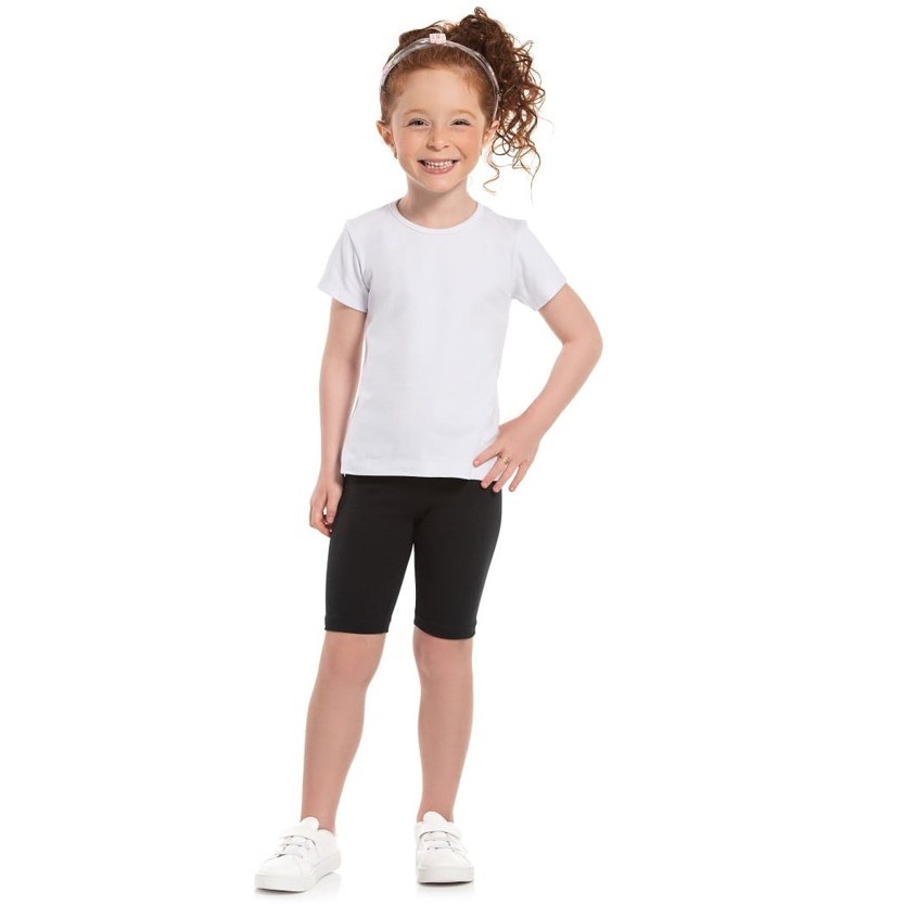 Bermuda Cotton Infantil Menina Algodão Malwee Kids