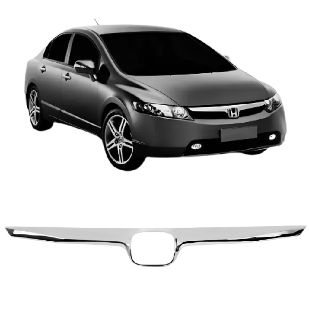 Friso Grade Radiador Honda Civic 2006 2007 2008 Cromado