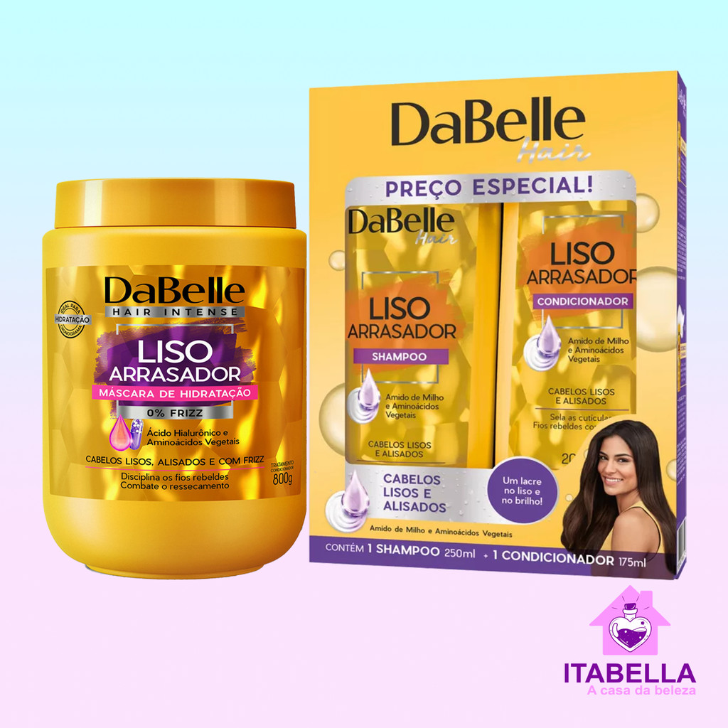 DaBelle Kit Hidratante 3 Produtos - Liso Arrasador