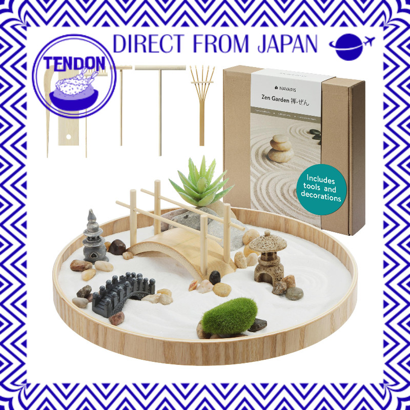 Kit De Jardim Zen De Areia E Pedra Navaris DO Japéo-Diorama Em Miniatura Karesansui-Ornamento Interior DIY Com Ancinho