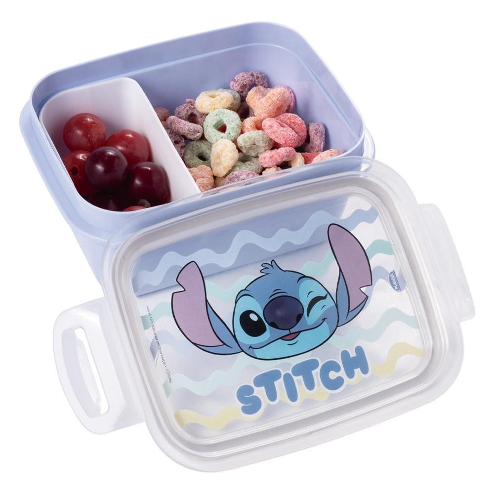 Marmita Stitch Hermética Divisória Lancheira Disney Plasútil em Oferta na Shopee