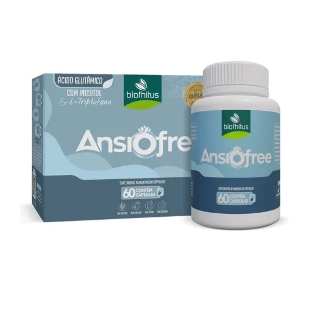 AnsioFree Biofhitus 60 Cápsulas – Calmante Natural, Ansiedade, Sono e Humor