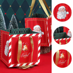 10 SACOLA PEQUENA NATAL 15,5X13,5X16 VINTAGE 5061 ( JANGO NATAL 2025 )