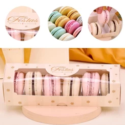 10 CAIXA COM BERÇO PARA MACARONS NATAL CLÁSSICA 5377 ( JANGO NATAL 2025 )
